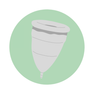 Illustration of a menstrual cup. Illustration of a menstrual cup.