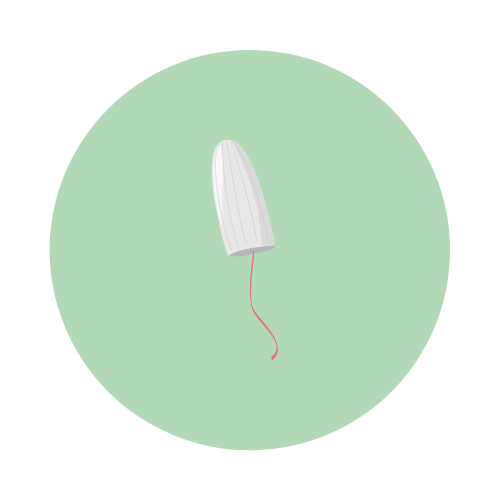 Illustration of a tampon Illustration of a tampon