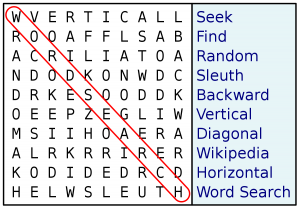 Image of an example word search