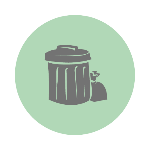 Illustration of a rubbish bin and bin bag. Illustration of a rubbish bin and bin bag.