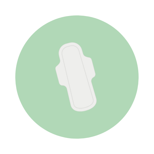 Illustration of a sanitary towel Illustration of a sanitary towel