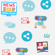 Icons representing digital and media literacy