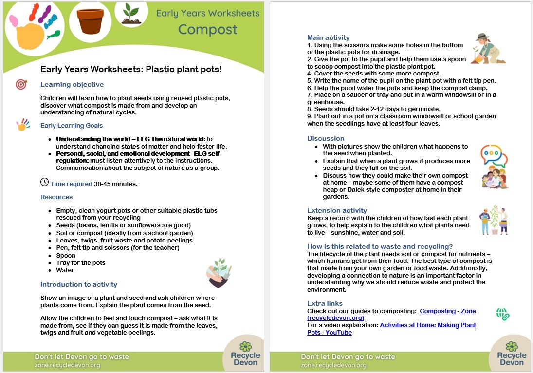 Early Years Compost sheets