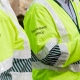Picture of dayglo jackets as worn by staff at the English Environment Agency