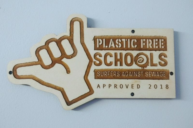 Plastic Free Schools badge from Surfers Against Sewage 2018 Plastic Free Schools badge from Surfers Against Sewage 2018