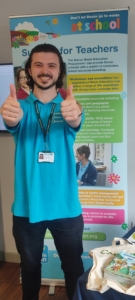 A picture of me at work with a thumbs up and a smile. To show how careers in waste management is enjoyable.