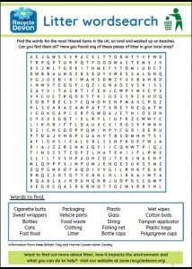 Litter wordsearch screenshot