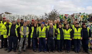Picture of staff at Exeter City Council's Materials Recycling Facility