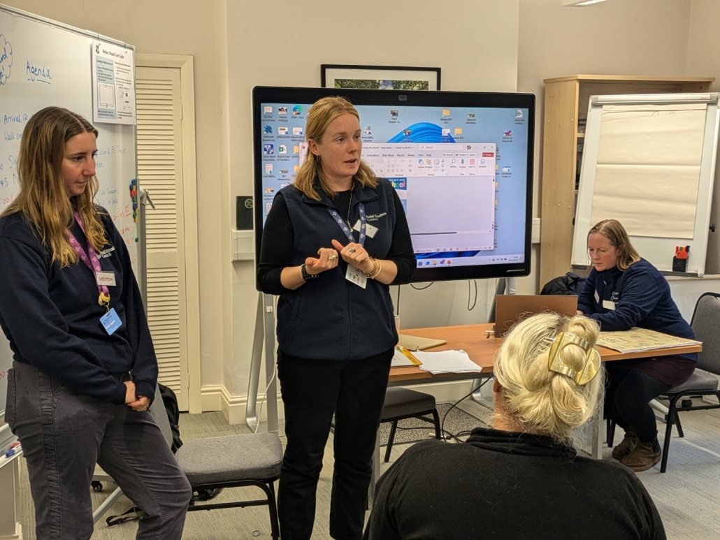 The Fields Studies Council giving a presentation to an audience at teacher training