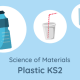 Illustrations of plastic items, text reads Science of Materials Plastic KS2