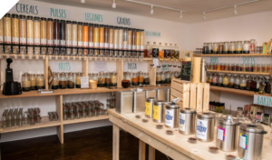 Refill_shop The interior of a Refill Shop in Topsham, Devon