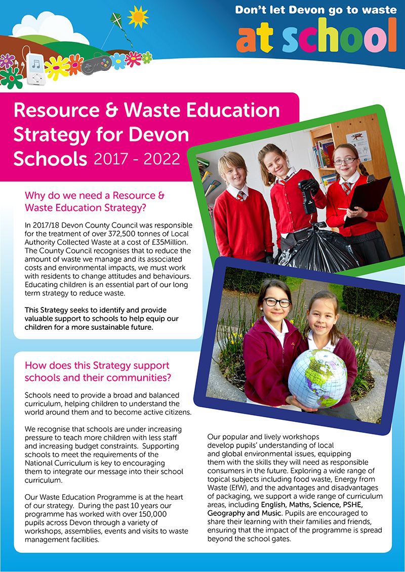 Summary-Resource-and-Waste-Education-Strategy Screenshot of Resource and Waste Education strategy Summary document 2017-2022