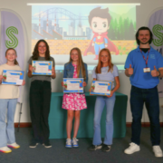 Story award ceremony with prizes being given out