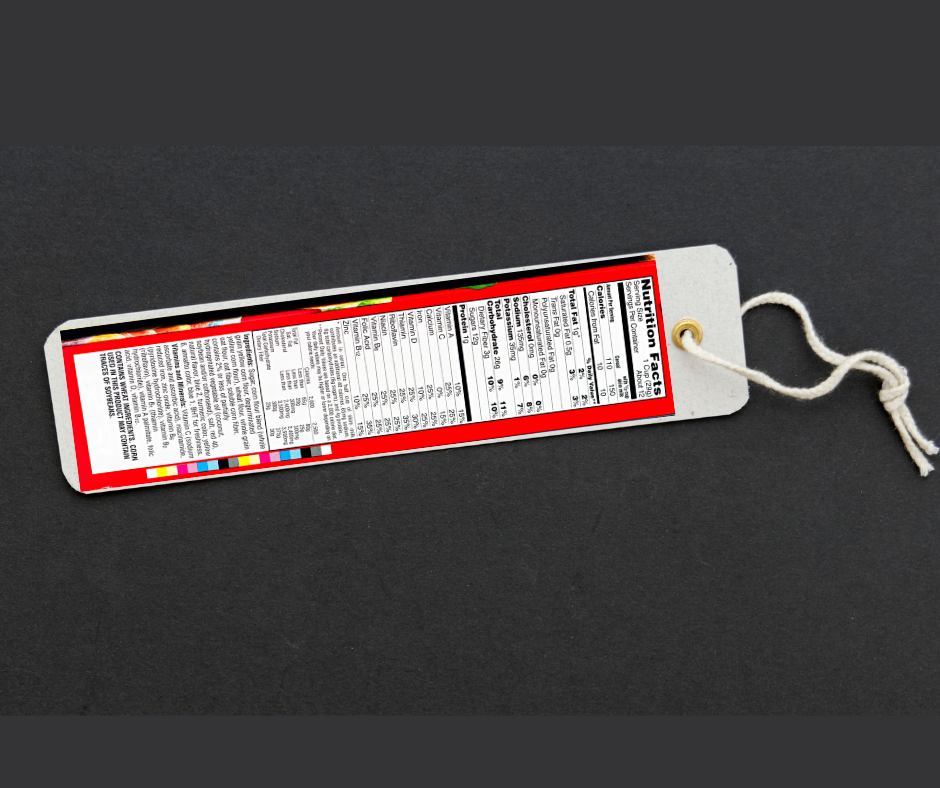 Cereal box bookmark Cereal box bookmark