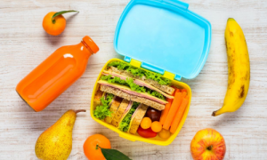Zero Waste Lunch Reusable lunchbox with drinks bottle and fruit