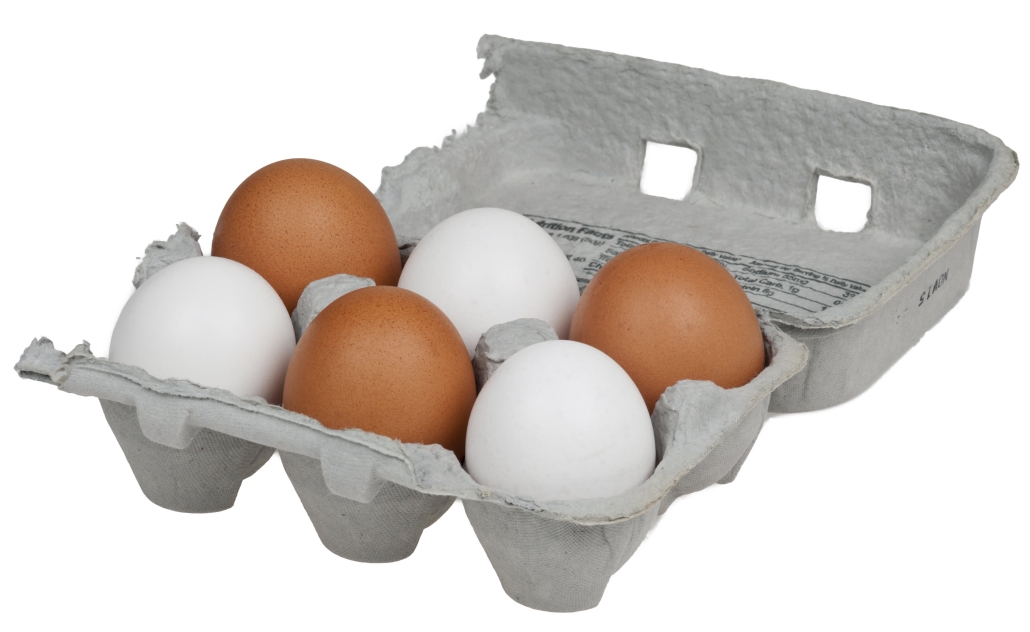 Carton of 6 eggs in cardboard Carton of 6 eggs