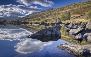 The lake on top of Mt Snowdon which contains microplastics Lake and mountains