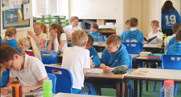 St Peters Year 6 pupils at St Peters Primary in Budleigh Salterton working hard on their eco day